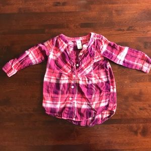 OshKosh Girls Pink Flannel Top